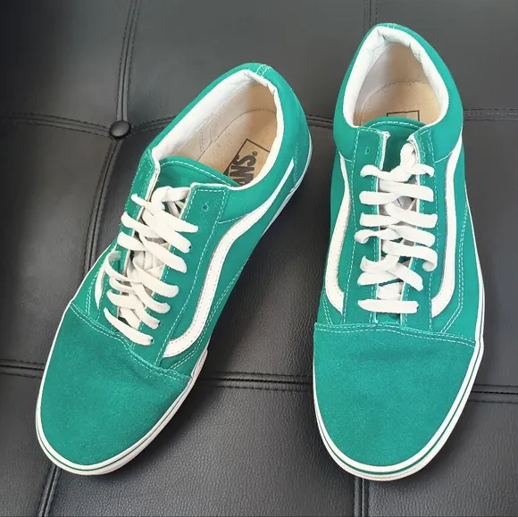 Vans Old Skool Suede Sneakers Athletic Shoes Men's 10.5 Reinforced Toe Green