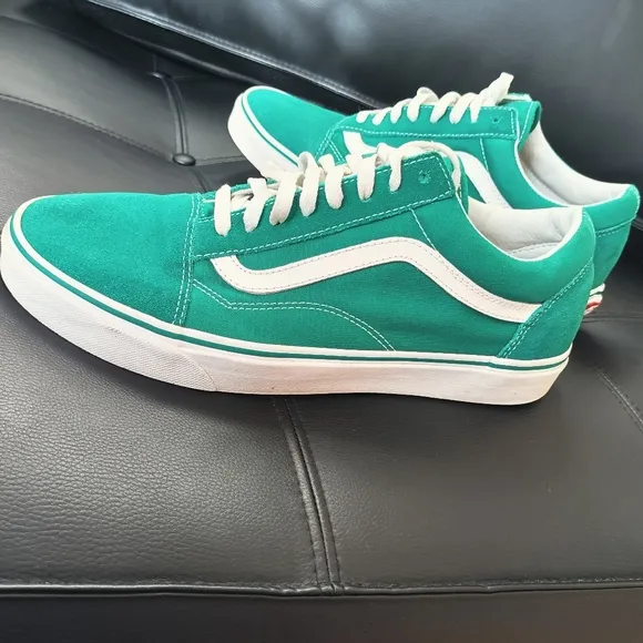 Vans Old Skool Suede Sneakers Athletic Shoes Men's 10.5 Reinforced Toe Green