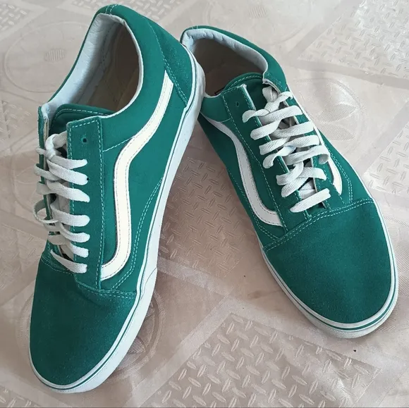 Vans Old Skool Suede Sneakers Athletic Shoes Men's 10.5 Reinforced Toe Green