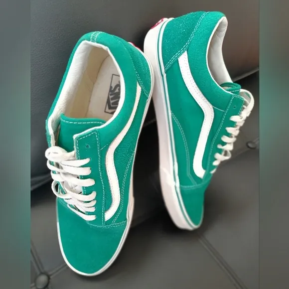 Vans Old Skool Suede Sneakers Athletic Shoes Men's 10.5 Reinforced Toe Green
