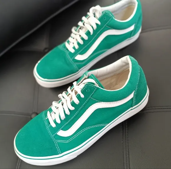 Vans Old Skool Suede Sneakers Athletic Shoes Men's 10.5 Reinforced Toe Green