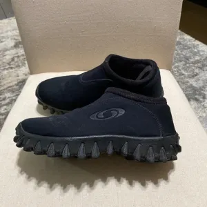 Vintage Salomon Contagrip CX trail snow clogs Suede 7.5 black slip on Shoes Y2K