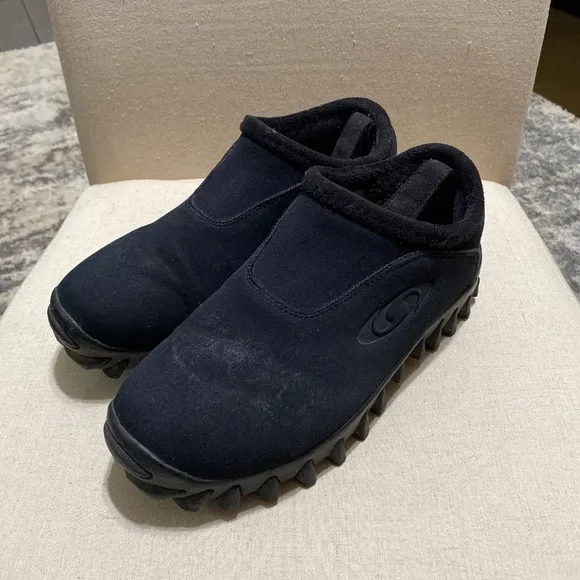 Vintage Salomon Contagrip CX trail snow clogs Suede 7.5 black slip on Shoes Y2K