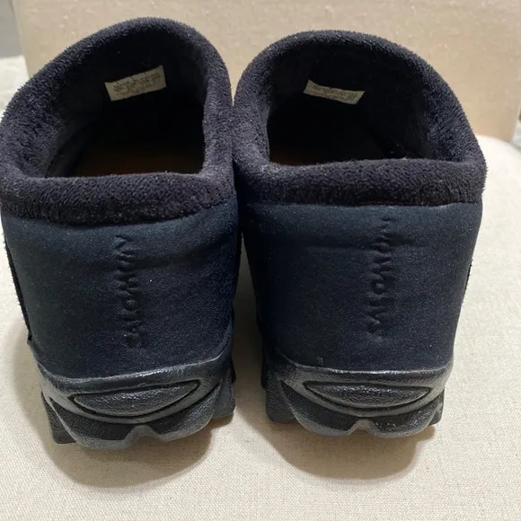 Vintage Salomon Contagrip CX trail snow clogs Suede 7.5 black slip on Shoes Y2K