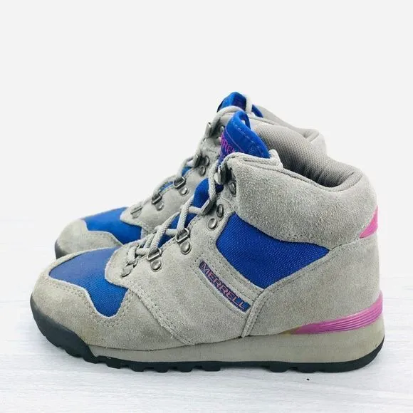 Vintage Merrell Quest Womens Size 5.5 Boots Gray Blue Suede Hiking Trail‎ Boots