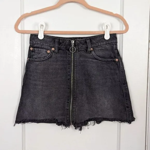 We The Free Black Denim Mini Skirt - Size 26 - NWT