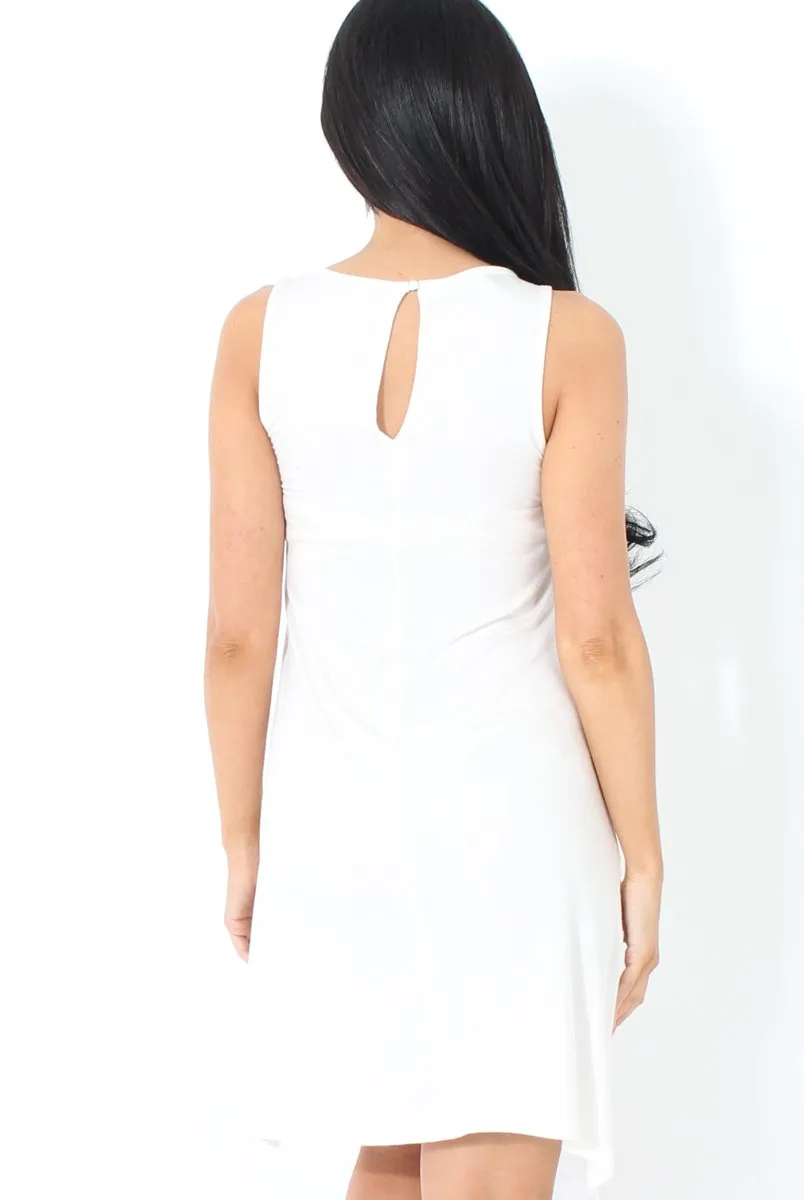 White Floral Detail Dress - Shakira