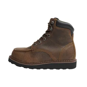 Women's Vintage Wedge Work Boots - ASTM Steel Toe   Lightweight   Shock Absorption   Slip Resistant   2 Different Insoles