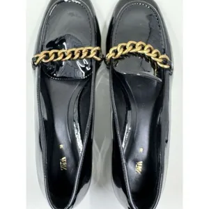 Zara Chunky Loafers With Gold Chain Chinky Platform Brand New With No Box,Money