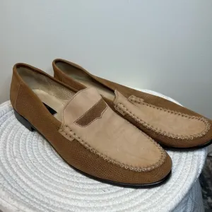 Zelli Italian all leather perforated loafers
